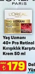 LOREAL PARİS YAŞ UZMANI 40+ PRO RETİNOL KIRIŞIKLIK KARŞITI KREM 50 ML